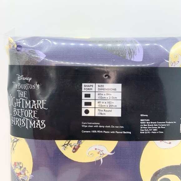 Disney Dining Nwt The Nightmare Before Christmas Pvc Tablecloth 7